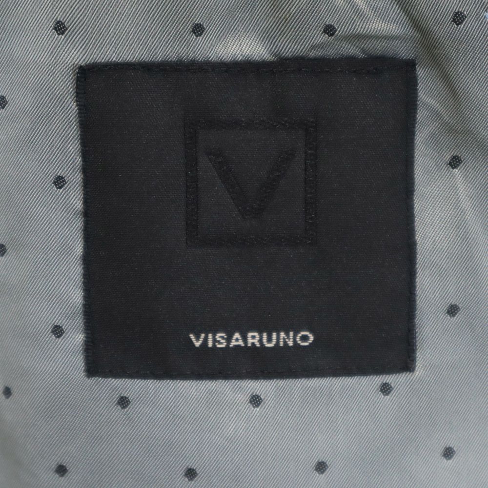 VISARUNO ビサルノ 日本製 ウール ストライプ柄 スーツ 上下 セットアップ M グレー系 メンズ