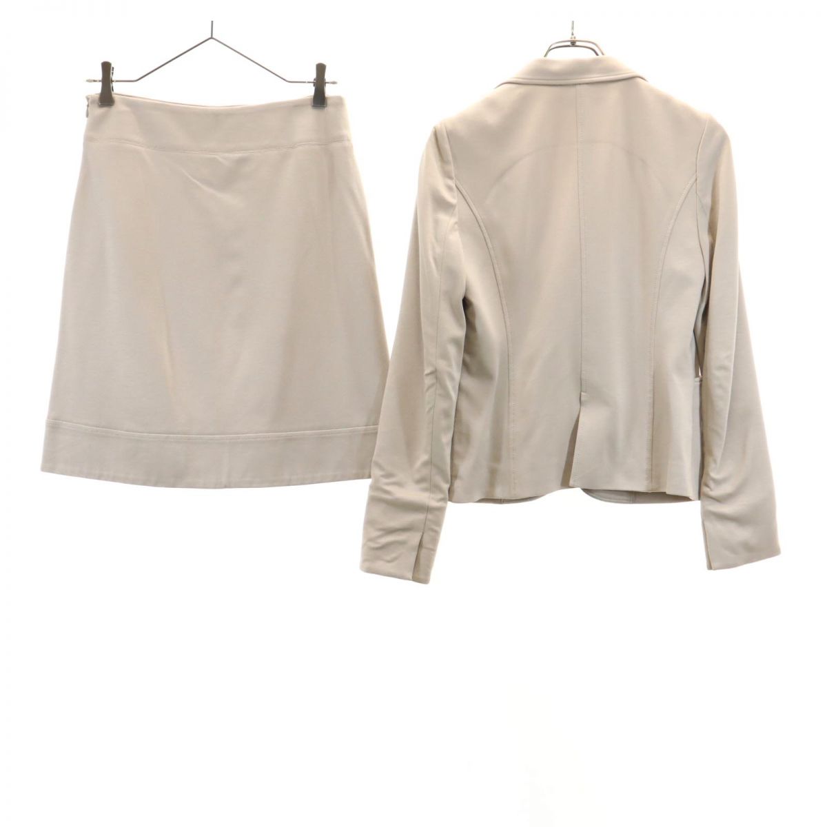 green label relaxing グリーンレーベルリラクシング スカートスーツ 上下 セットアップ 38 ベージュ UNITED ARROWS レディース