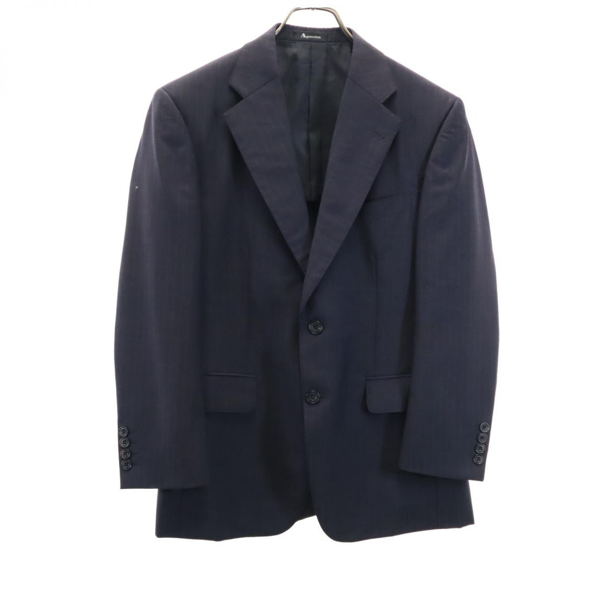 Aquascutum アクアスキュータム 日本製 モヘアブレンド スーツ 上下 セットアップ 90A4 ネイビー メンズ