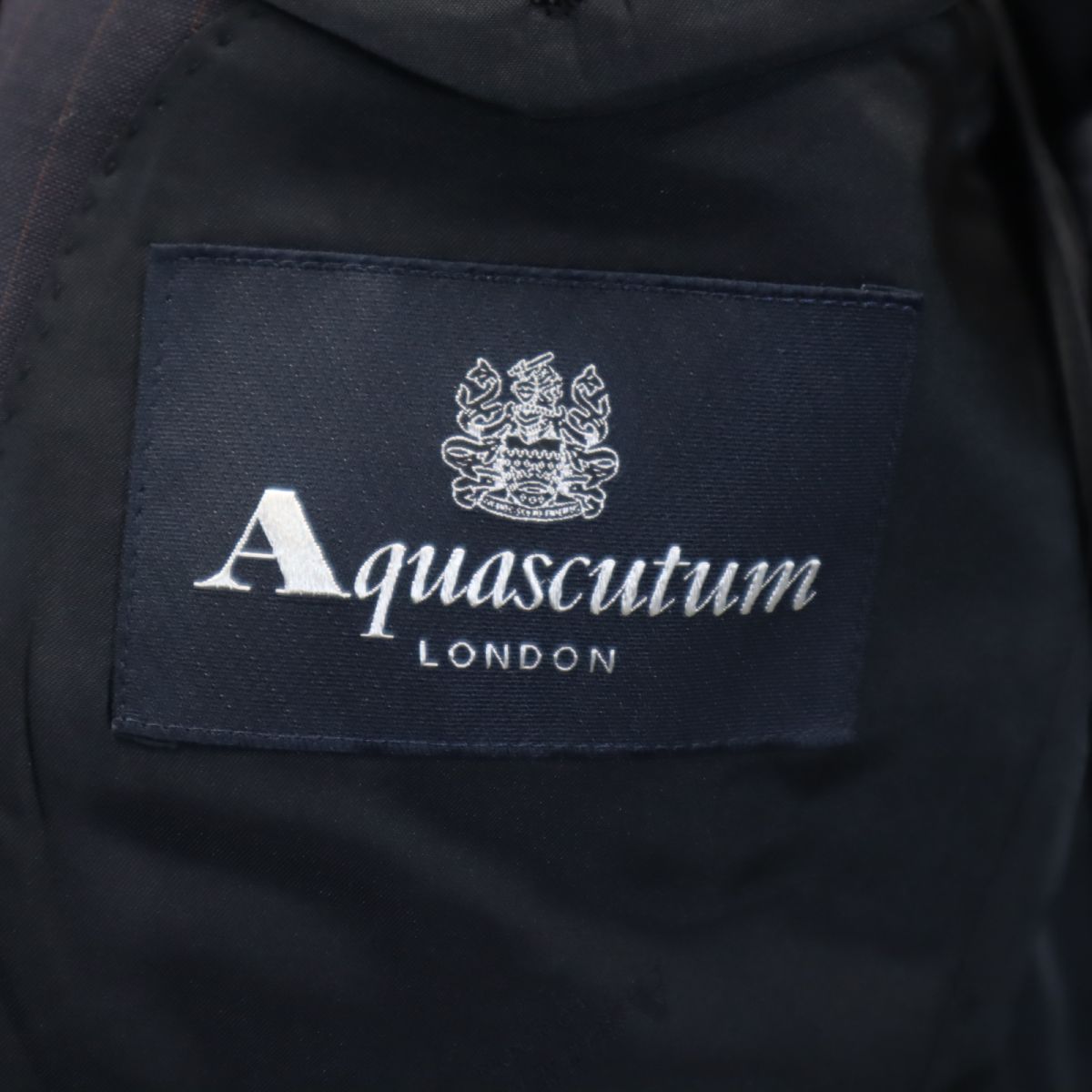 Aquascutum アクアスキュータム 日本製 モヘアブレンド スーツ 上下 セットアップ 90A4 ネイビー メンズ