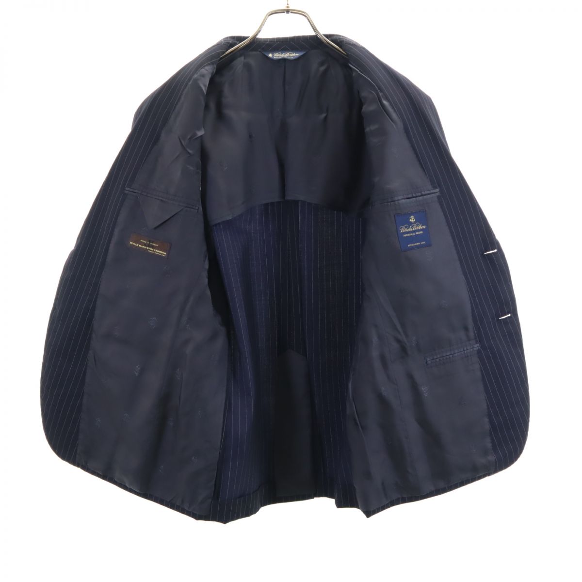 Brooks Brothers ブルックスブラザーズ ウールブレンド 長袖 テーラードジャケット ネイビー メンズ