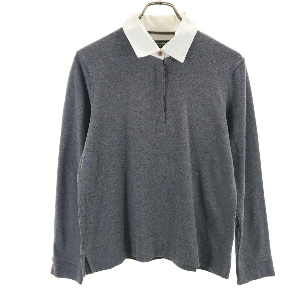 エディーバウアー 長袖 ポロシャツ M グレー系 Eddie Bauer レディース