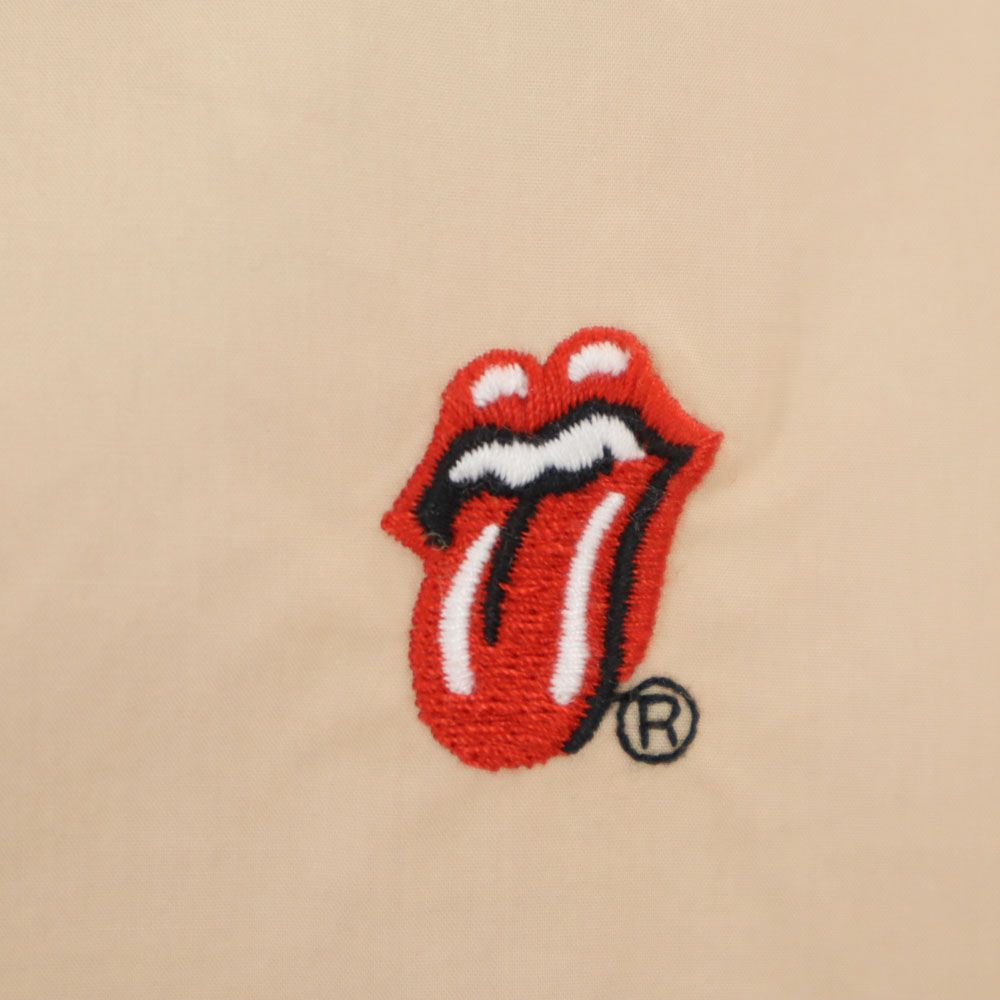 スナイデル × ザローリングストーンズ コラボ 未使用 長袖 シャツ F ベージュ SNIDEL × THE ROLLING STONES タグ付き レディース