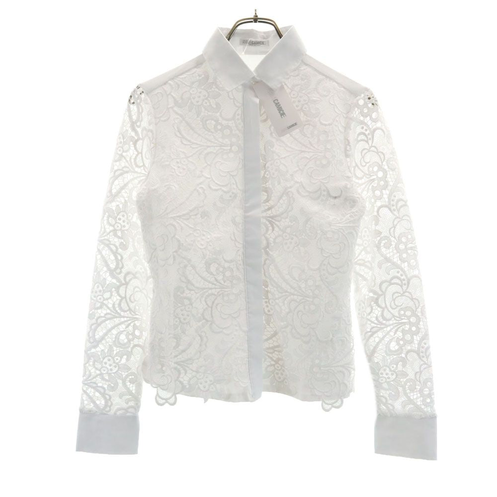 未使用 NARACAMICIE ナラカミーチェ イタリア製 長袖 ブラウス ホワイト タグ付き レディース