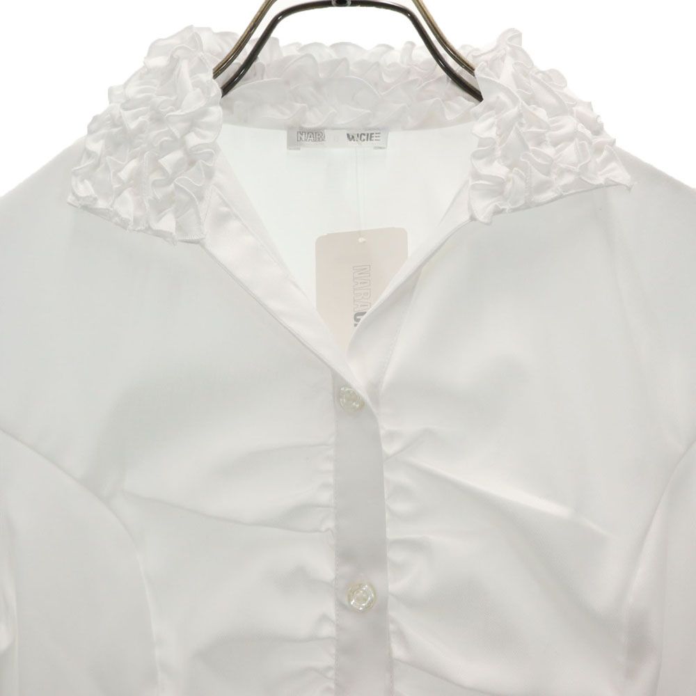 未使用 ナラカミーチェ 7分袖 シャツ ホワイト NARACAMICIE レディース