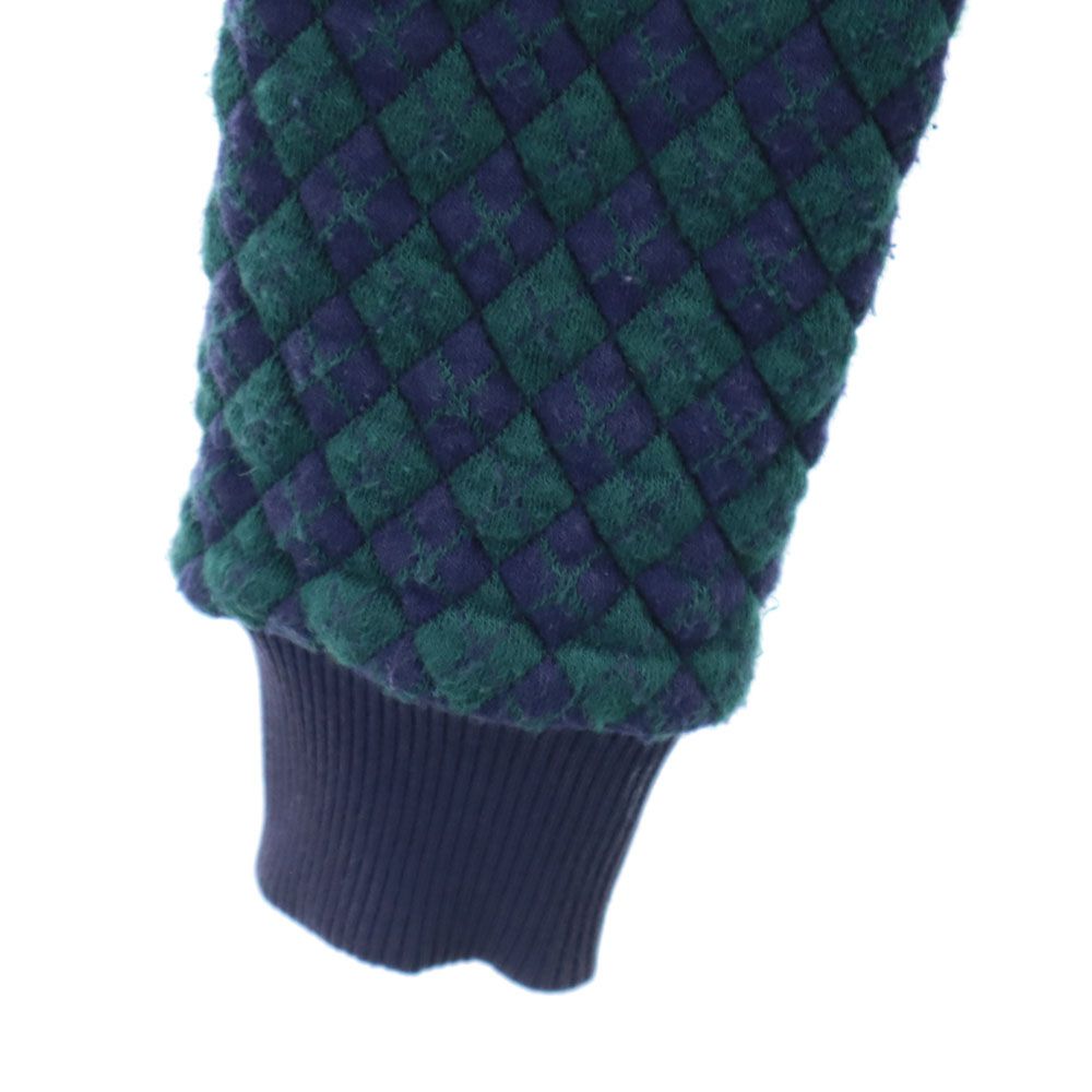 MARC BY MARC JACOBS マークバイマークジェイコブス 総柄 ニットジャケット XS グリーン×ネイビー レディース