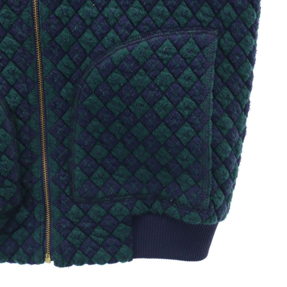 MARC BY MARC JACOBS マークバイマークジェイコブス 総柄 ニットジャケット XS グリーン×ネイビー レディース