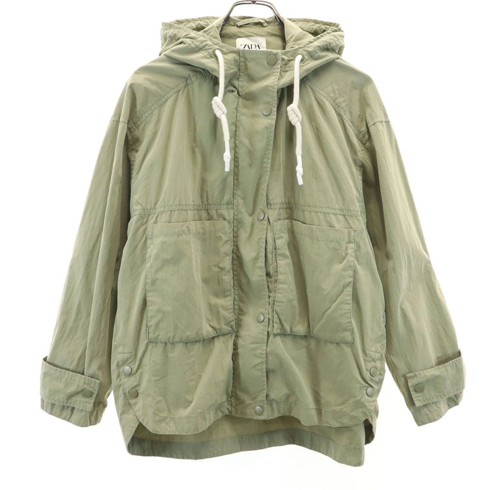 ザラ パーカー M オリーブ ZARA レディース