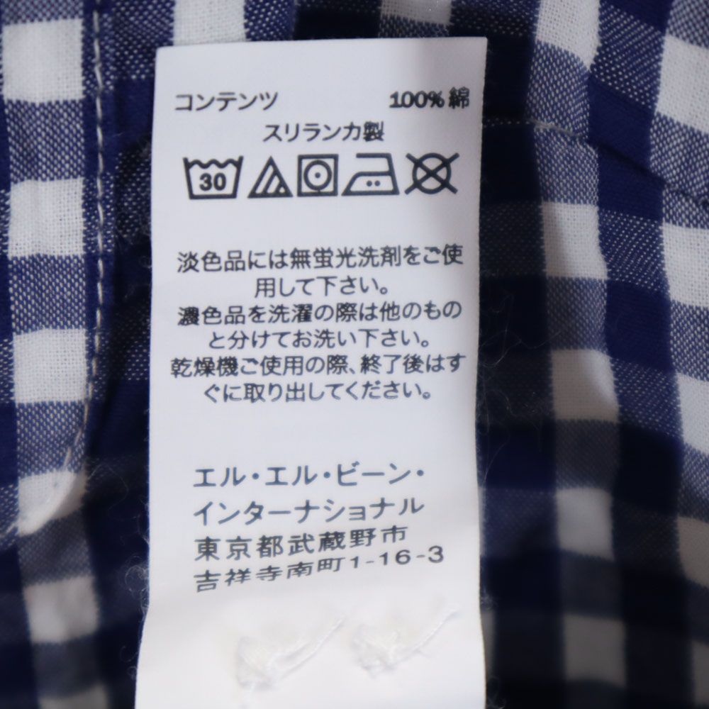 エルエルビーン アウトドア チェック 長袖 シャツ XL ブルー系 L.L.Bean レディース