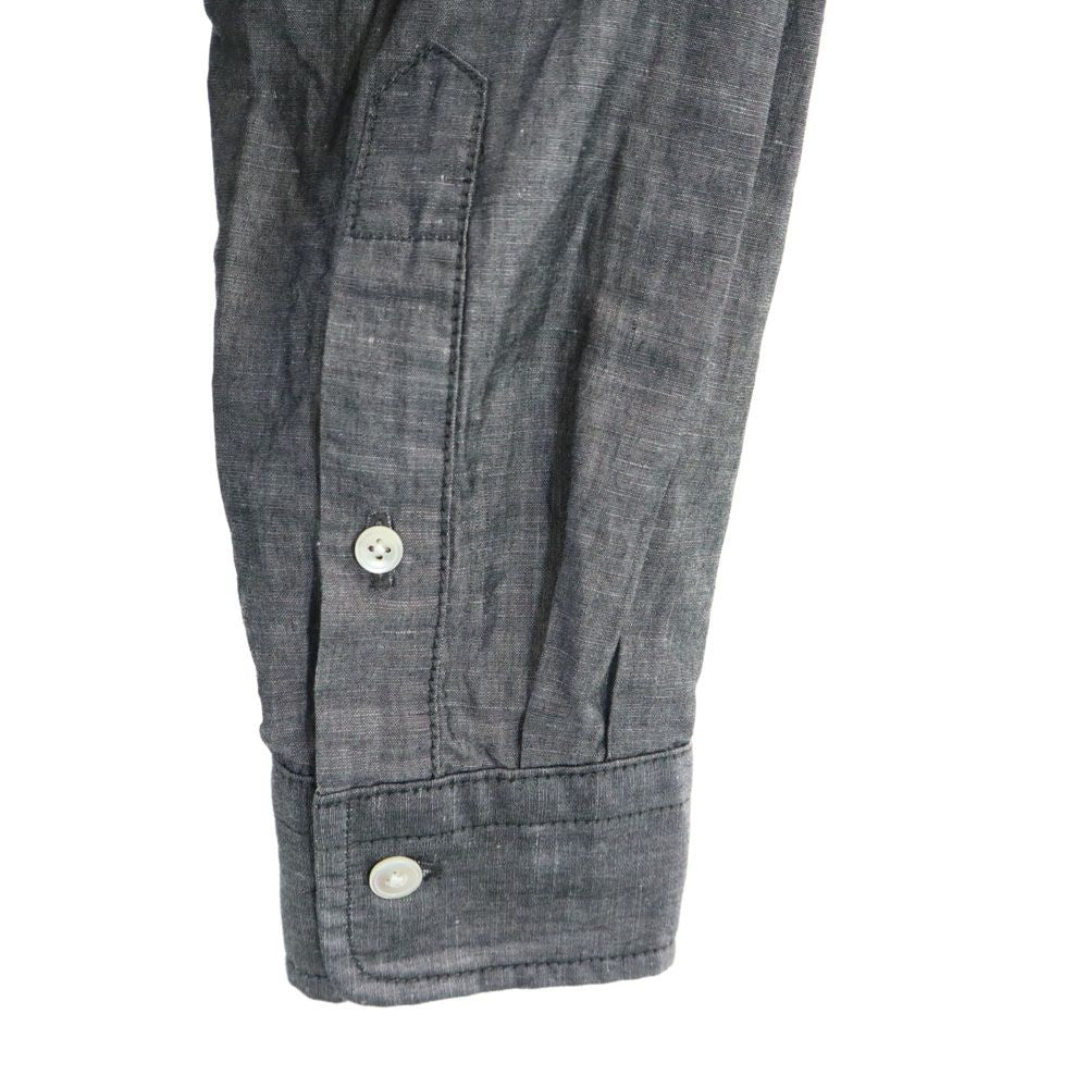 未使用 JOSEPH HOMME ジョセフオム リネンブレンド 長袖 オープンカラーシャツ 46 グレー メンズ