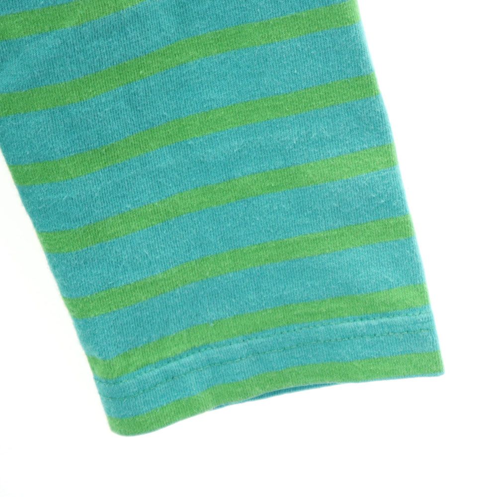 ルミノア フランス製 ボーダー柄 5分袖 ボートネック Tシャツ 1 ターコイズ系 Le Minor レディース