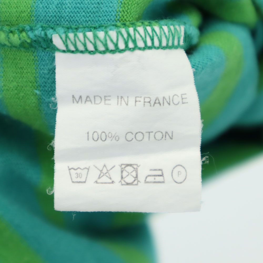 ルミノア フランス製 ボーダー柄 5分袖 ボートネック Tシャツ 1 ターコイズ系 Le Minor レディース