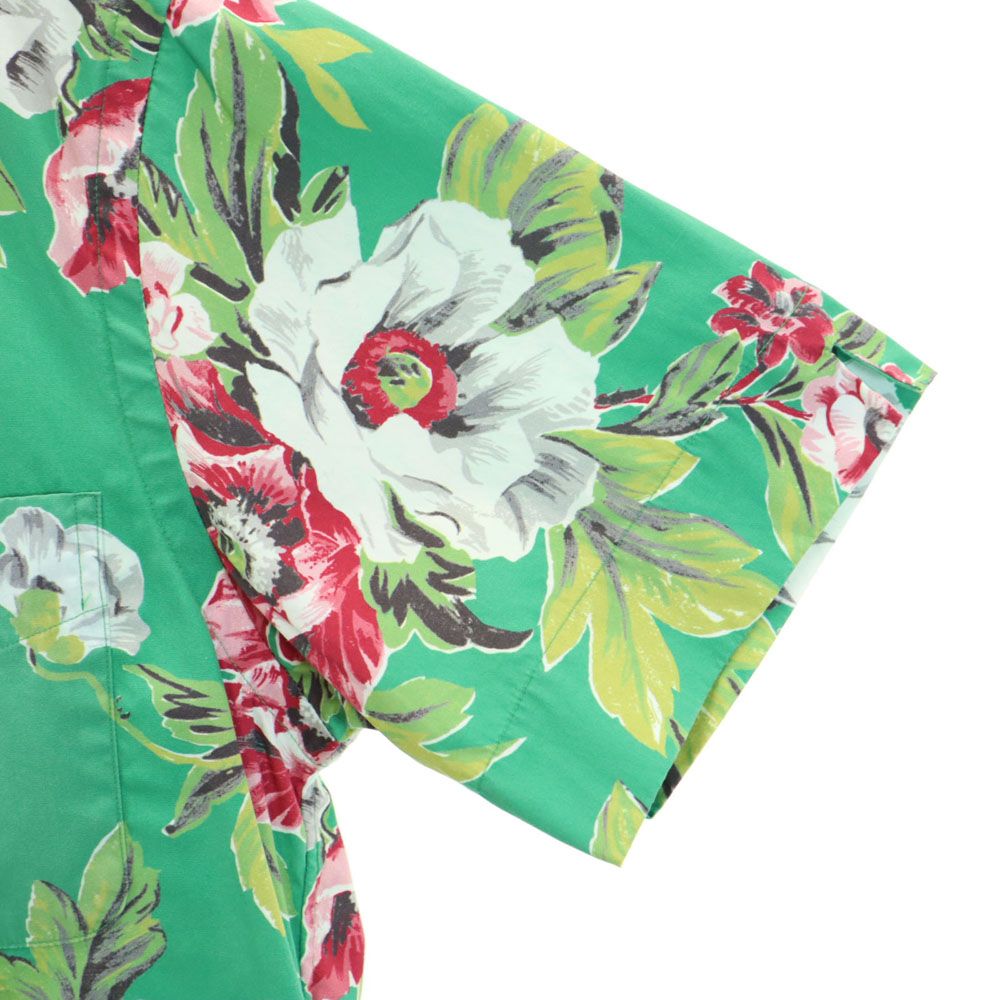 ポロバイラルフローレン 総柄 半袖 オープンカラーシャツ S グリーン系 Polo by Ralph Lauren メンズ