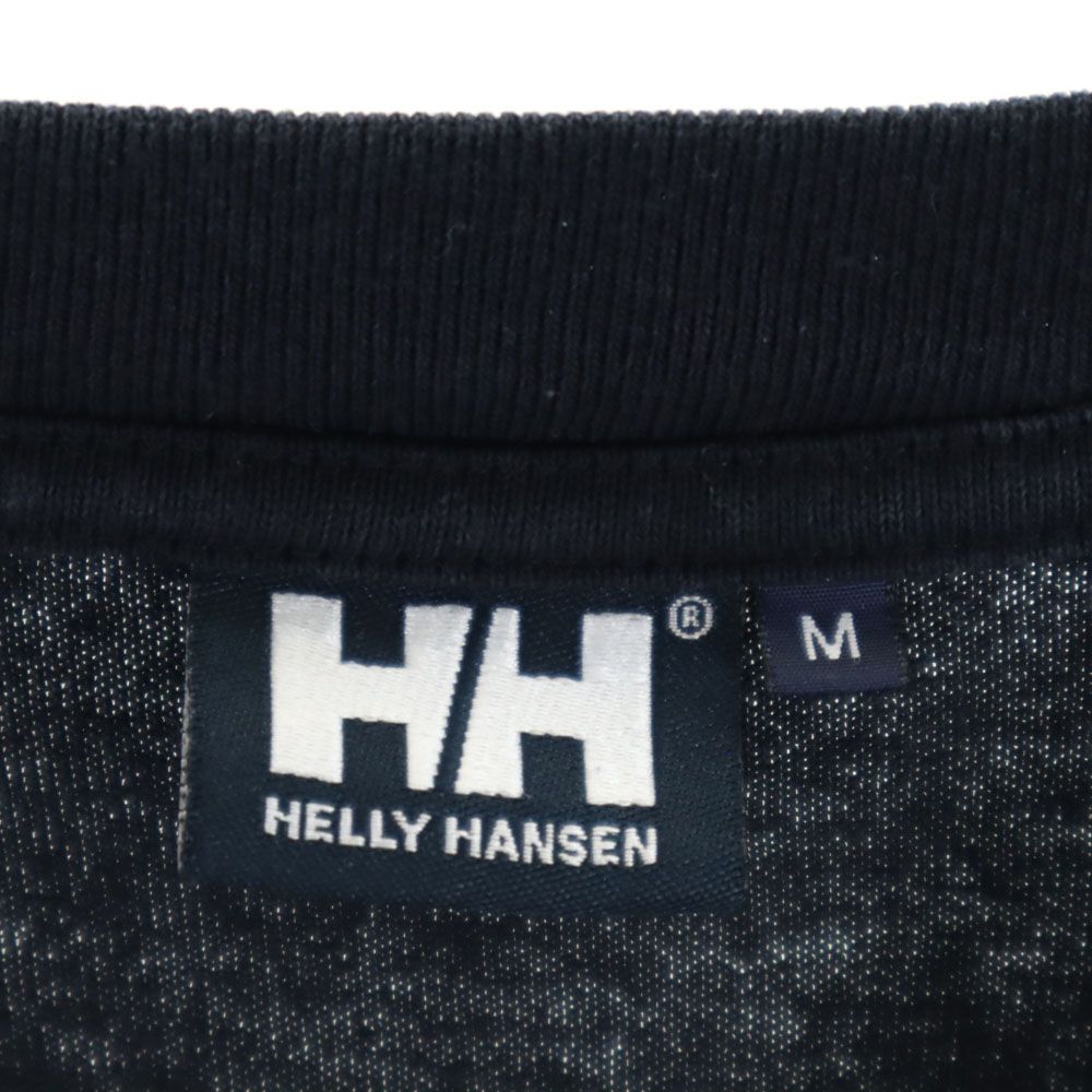 ヘリーハンセン バックプリント 半袖 Tシャツ M ネイビー系 HELLY HANSEN 胸ポケット メンズ