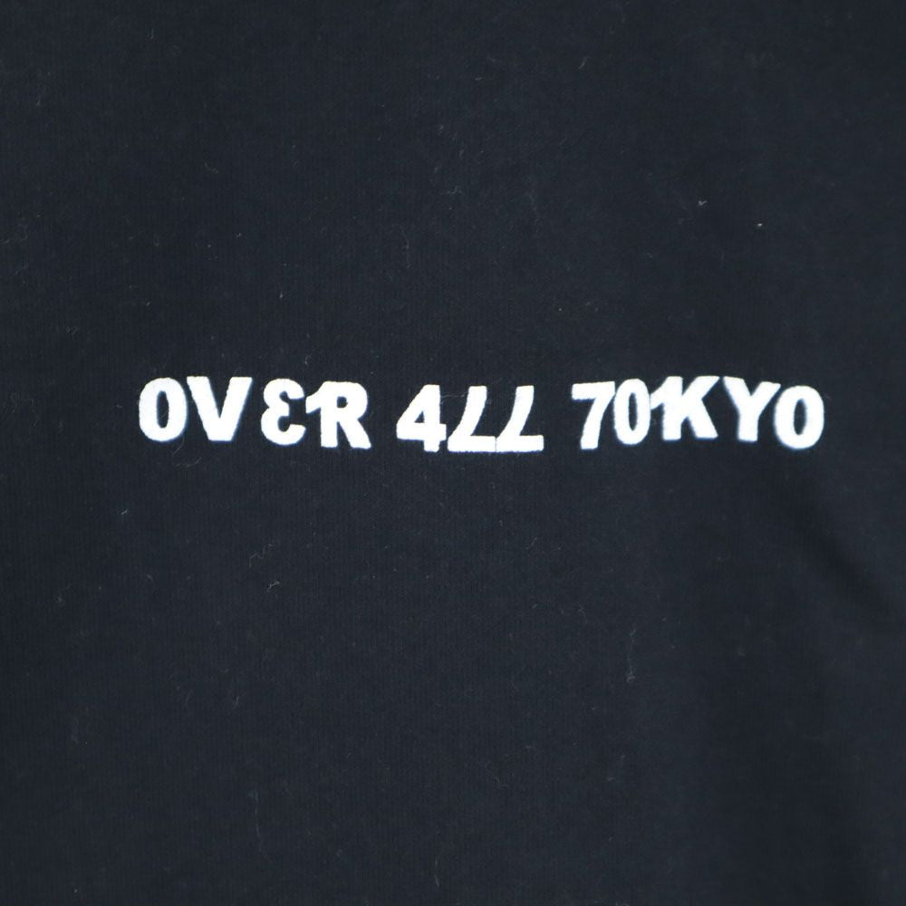 オーバーオール バックプリント 半袖 Tシャツ S ブラック OVER(ALL) メンズ