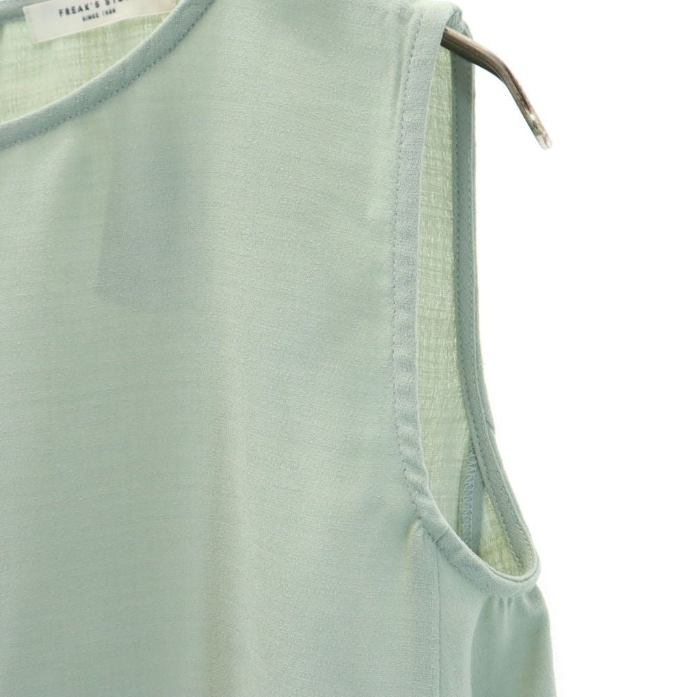 未使用 フリークスストア ノースリーブ カットソー 上下 セットアップ S グリーン系 FREAK'S STORE ロングパンツ レディース