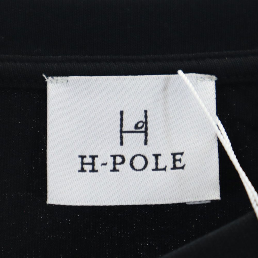 未使用 アッシュポール 日本製 半袖 Tシャツ XL ブラック系 H-POLE タグ付き メンズ