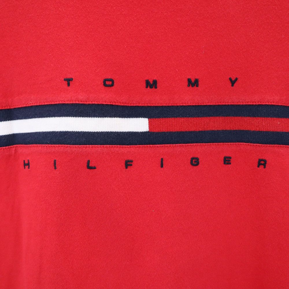 トミーヒルフィガー 半袖 Tシャツ L レッド TOMMY HILFIGER メンズ