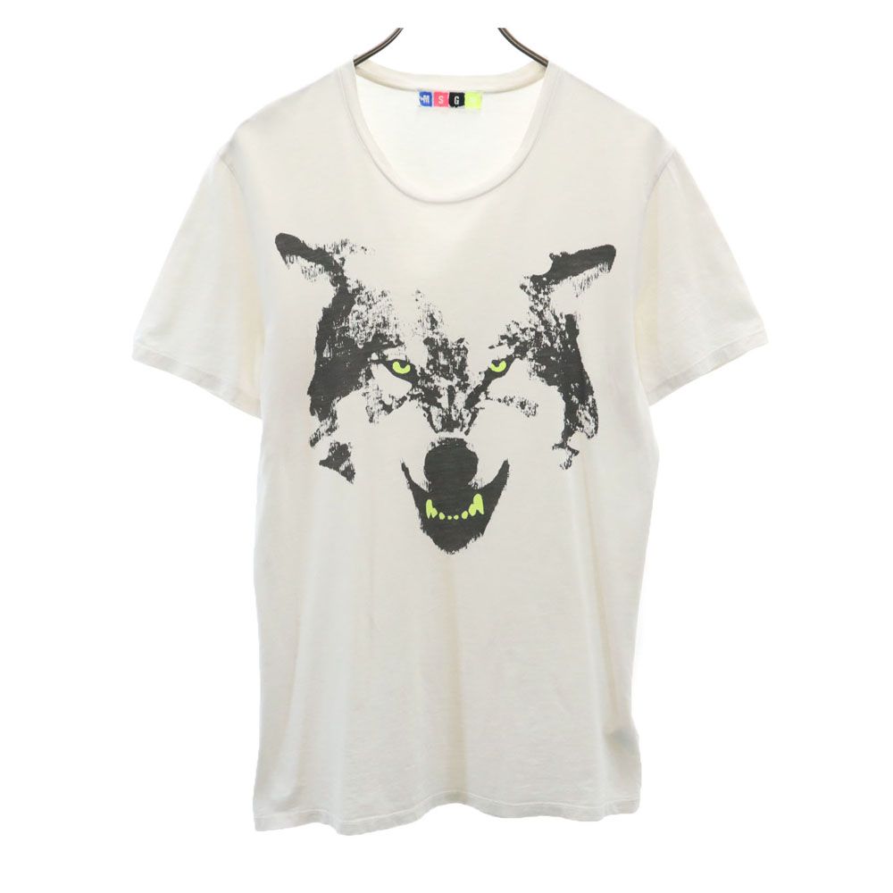 MSGM エムエスジーエム イタリア製 プリント 半袖 Tシャツ S ホワイト系 メンズ