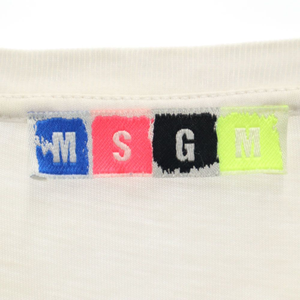 MSGM エムエスジーエム イタリア製 プリント 半袖 Tシャツ S ホワイト系 メンズ