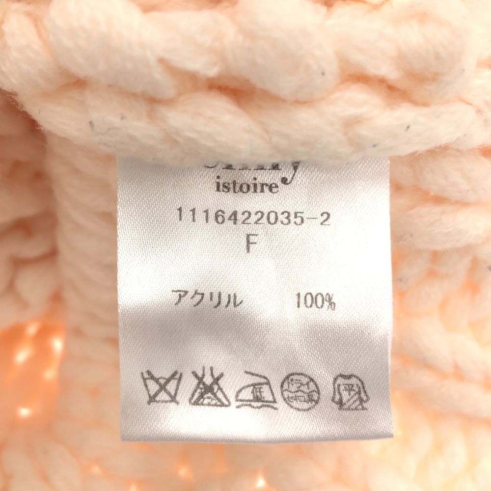 eimy istoire エイミーイストワール 長袖 ショート丈 チャンキー ニット FREE ピンク セーター レディース