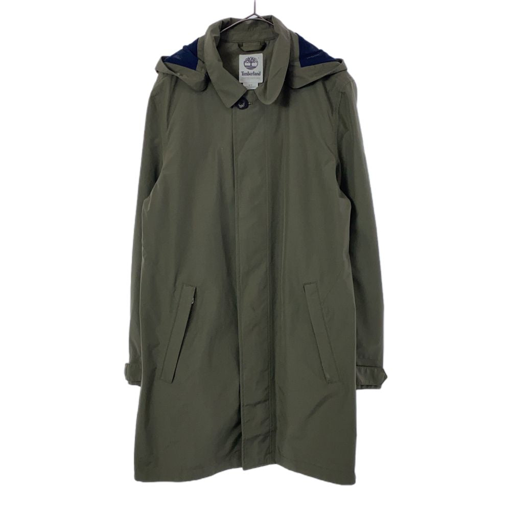Timberland ティンバーランド ステンカラーコート M カーキ フード メンズ