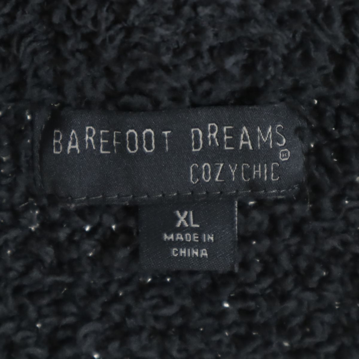 BAREFOOT DREAMS ベアフットドリーム 長袖 ふわもこ ルームウェア XL チャコールグレー カーディガン メンズ