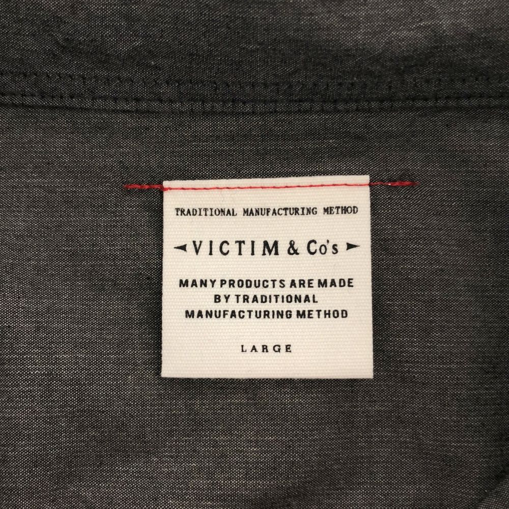 VICTIM ヴィクティム 日本製 長袖 コットンシャツ L グレー系 メンズ