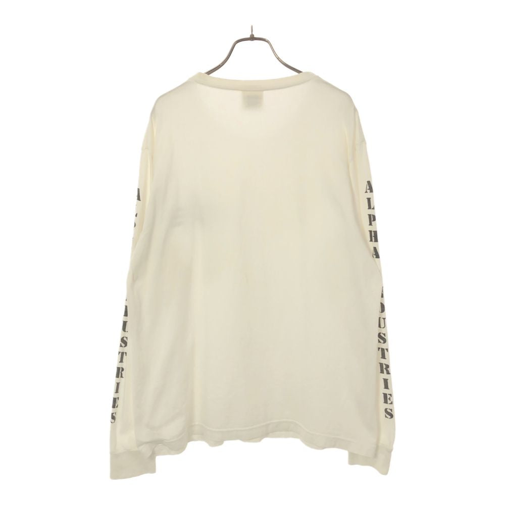 アルファインダストリーズ 長袖 Tシャツ L ホワイト系 ALPHA INDUSTRIES INC ロンT メンズ