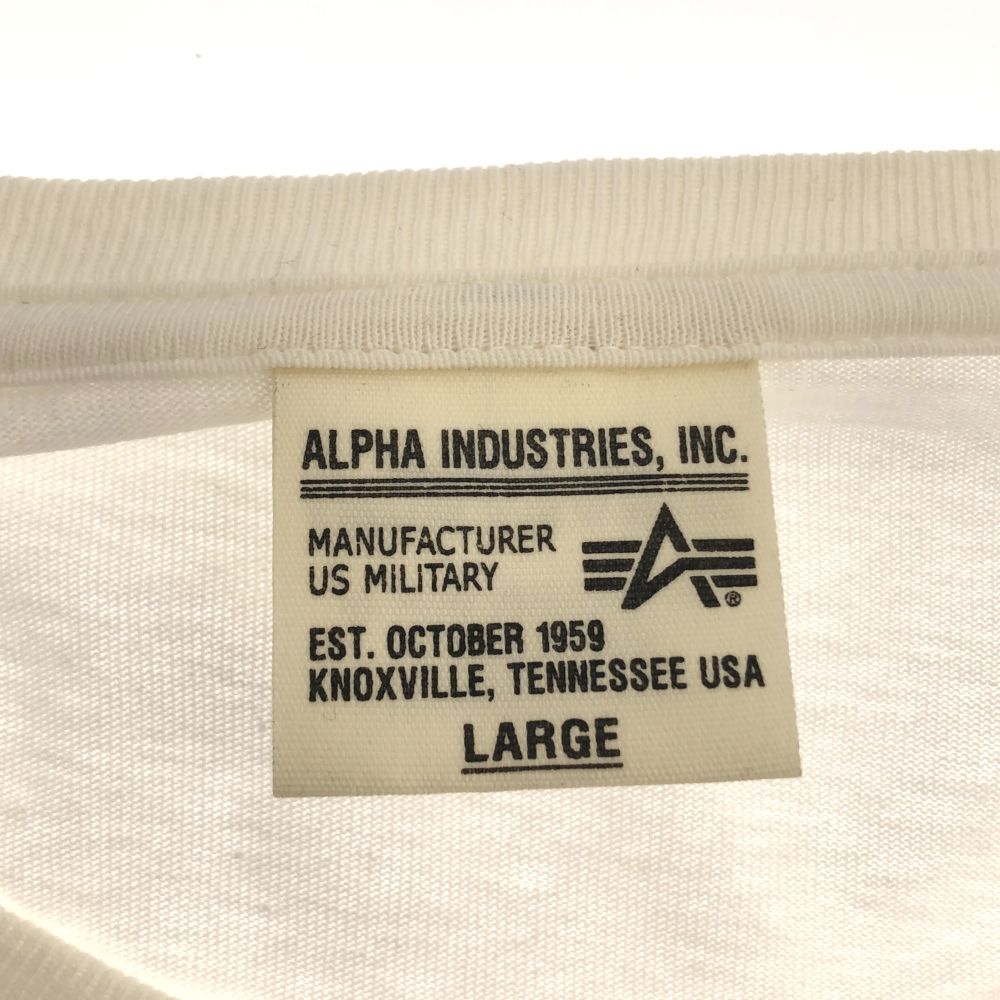 アルファインダストリーズ 長袖 Tシャツ L ホワイト系 ALPHA INDUSTRIES INC ロンT メンズ