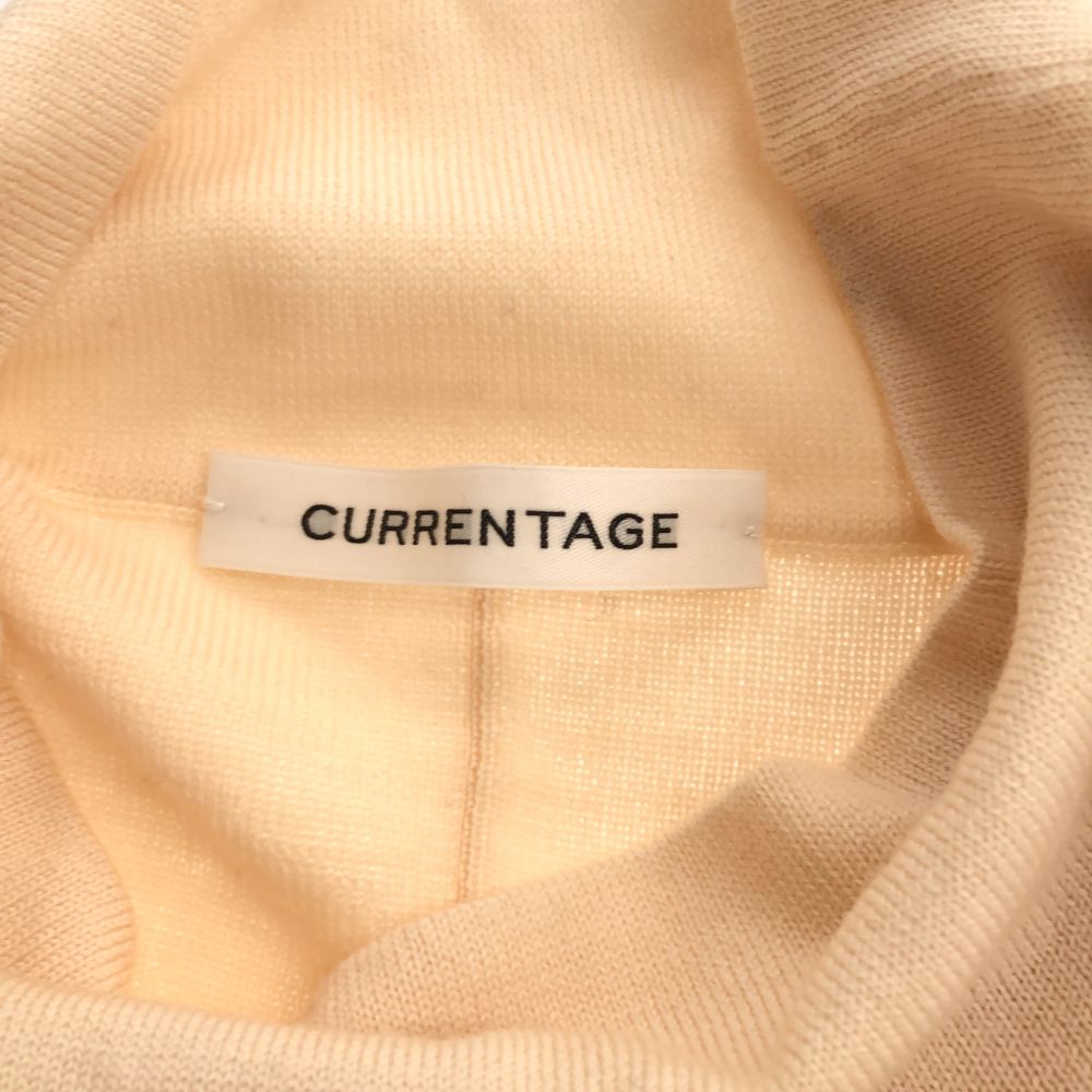 CURRENTAGE カレンテージ 長袖 ウールブレンド ニット ロングワンピース ベージュ系 レディース