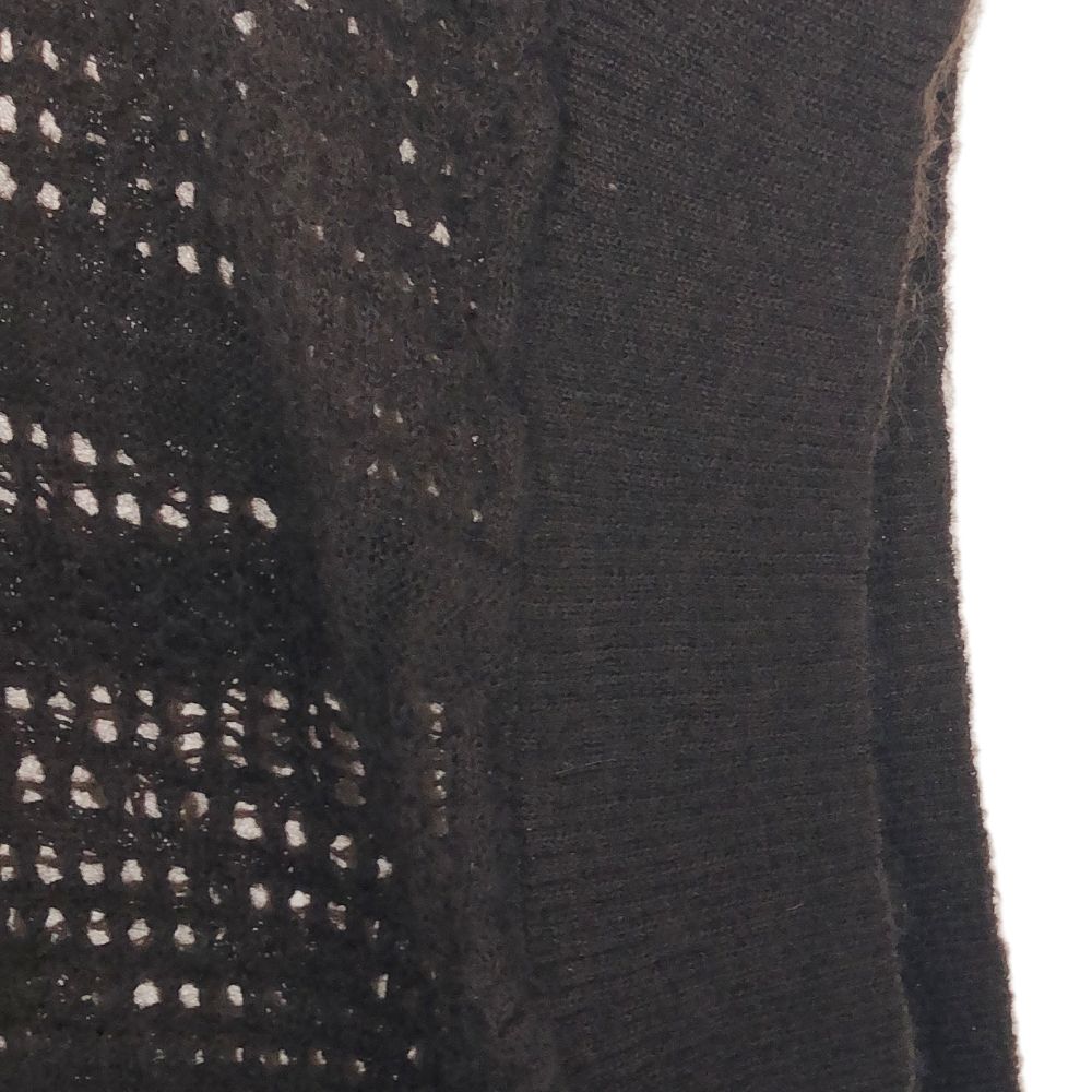 08sircus ゼロエイトサーカス モヘヤ ブレンド メッシュ ニットベスト ブラウン レディース