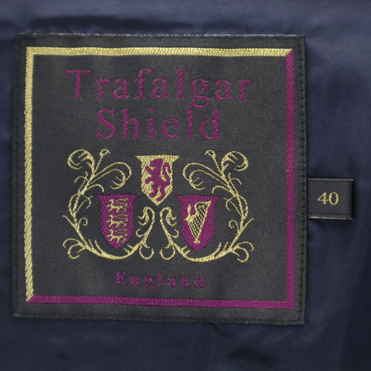 Trafalgar Shield トラファルガーシールド 長袖 ステンカラーコート 40 ネイビー メンズ