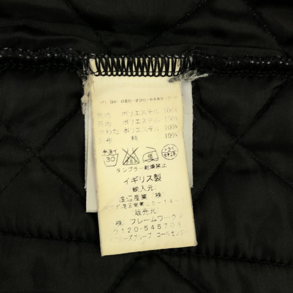 LAVENHAM ラベンハム イギリス製 長袖 キルティングコート 36 ブラック フード付き レディース