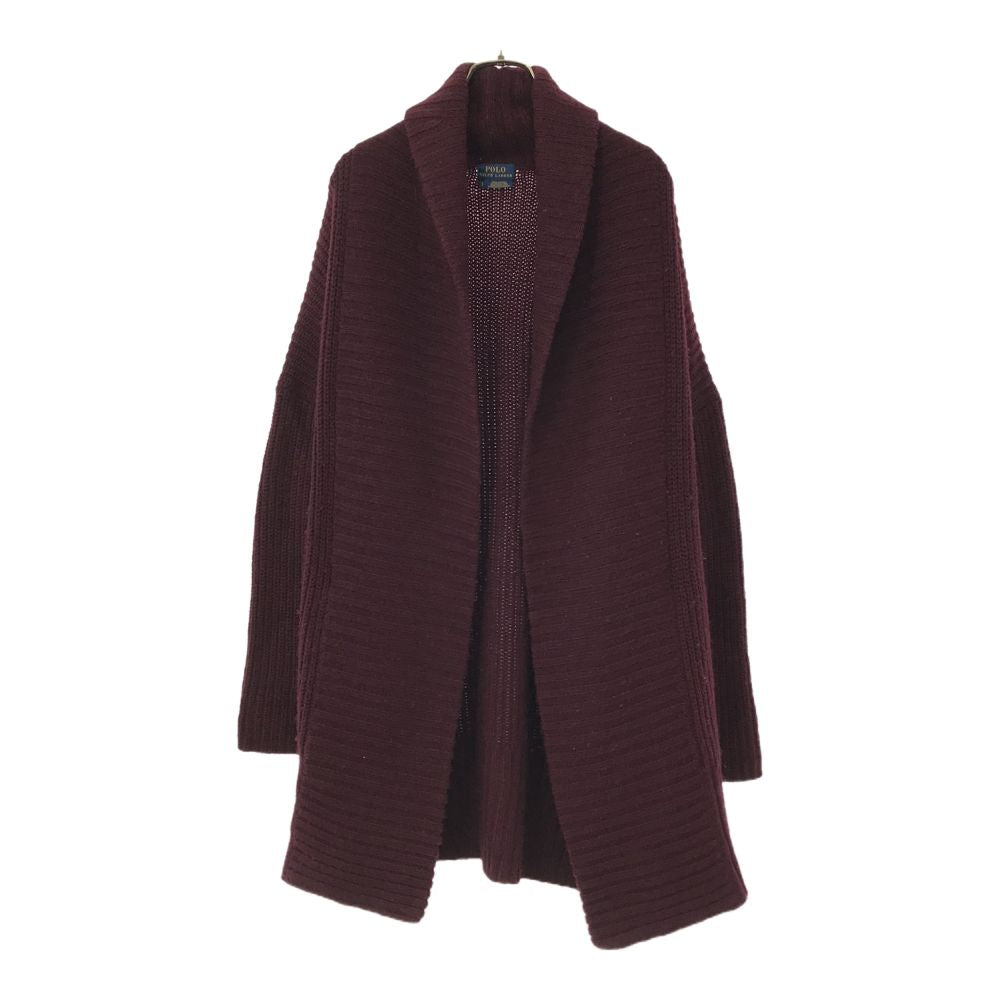 POLO RALPH LAUREN ポロラルフローレン ウールブレンド 長袖 ニット カーディガン S えんじ系 メンズ