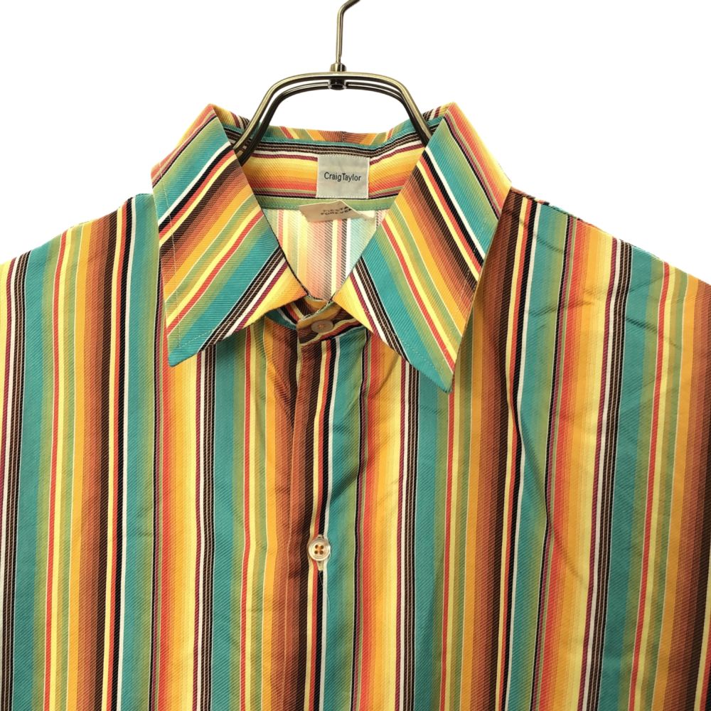 クレイグテイラー USA製 ストライプ 長袖 コットンシャツ L Craig Taylor メンズ