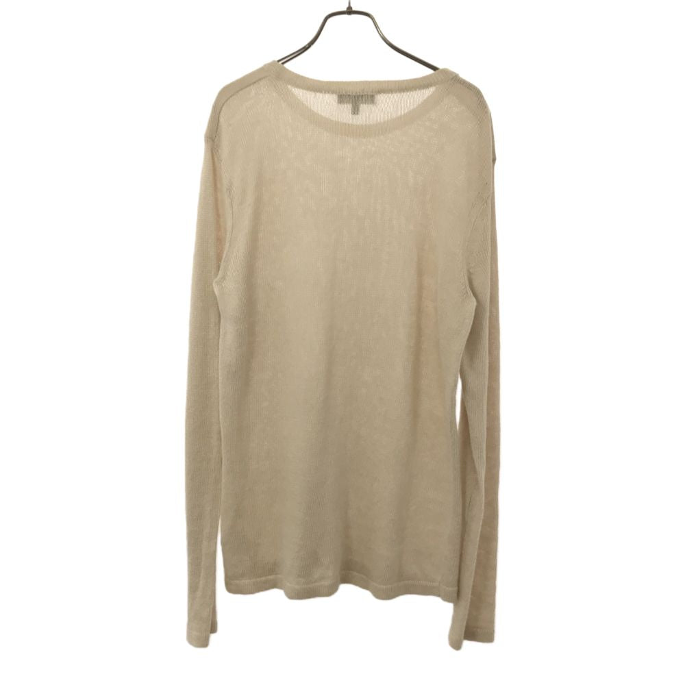 セオリー 長袖 リネン セーター S ベージュ theory ニット メンズ