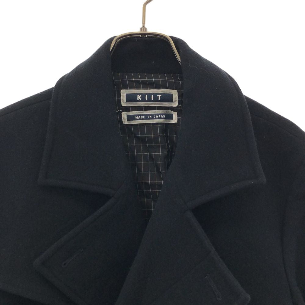 KIIT キート 日本製 ベルト ウールコート 1 ブラック メンズ