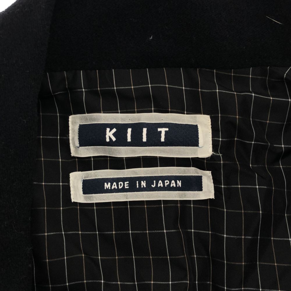 KIIT キート 日本製 ベルト ウールコート 1 ブラック メンズ