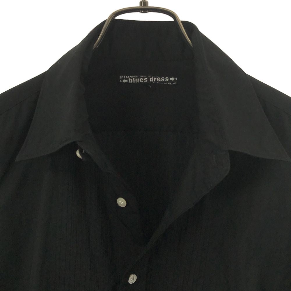 ブルードレス 日本製 長袖 コットンシャツ S ブラック blues dress メンズ