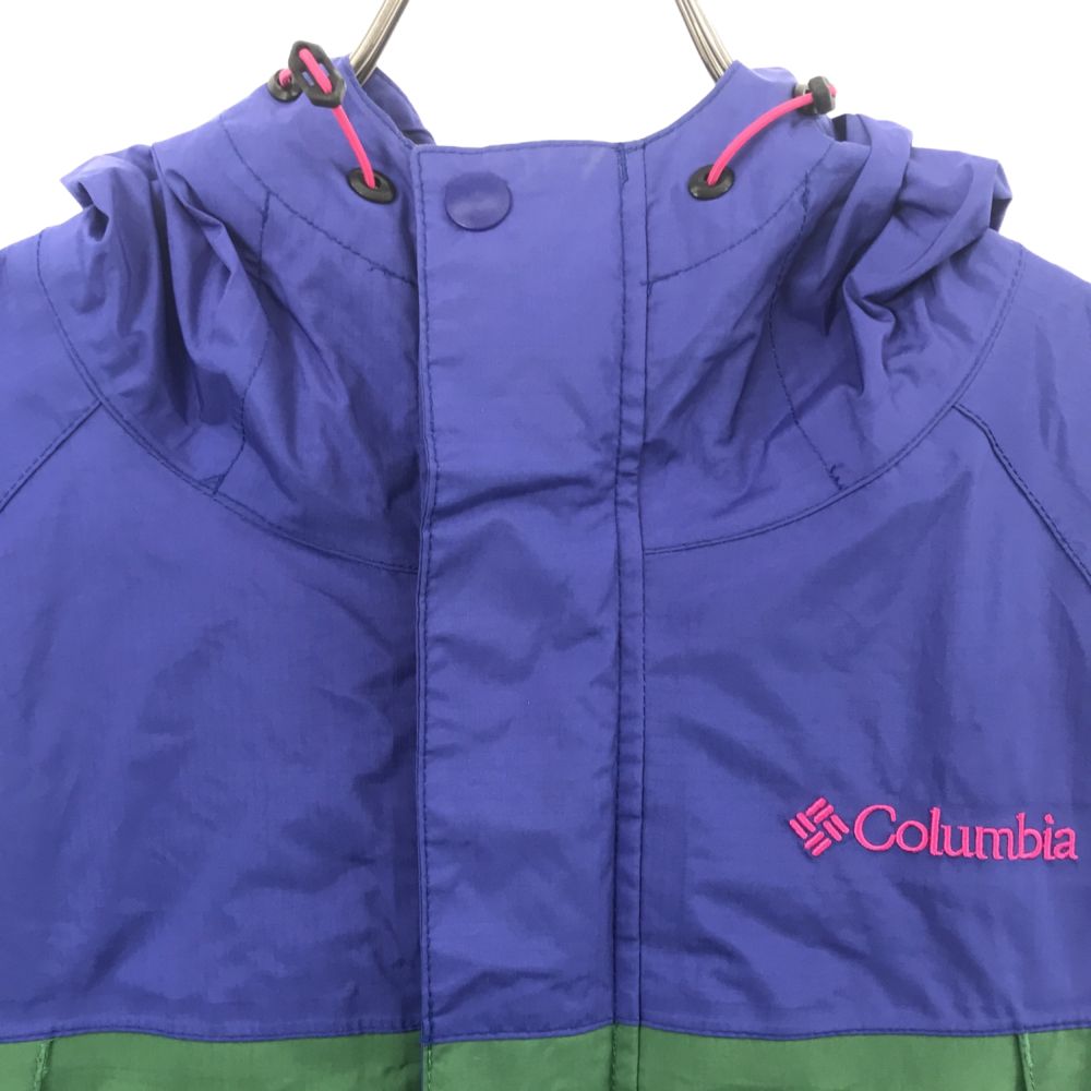 Columbia コロンビア アウトドア 長袖 ナイロンジャケット M グリーン×パープル系 メンズ
