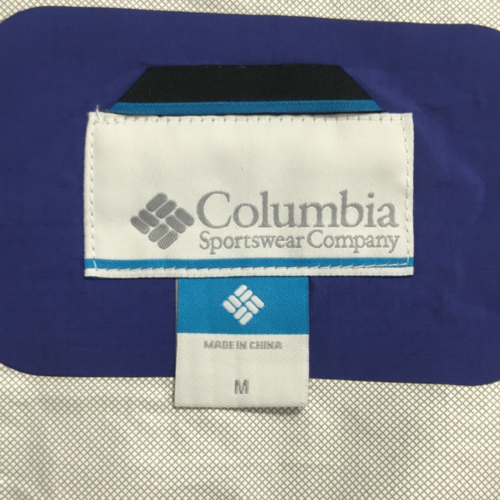 Columbia コロンビア アウトドア 長袖 ナイロンジャケット M グリーン×パープル系 メンズ
