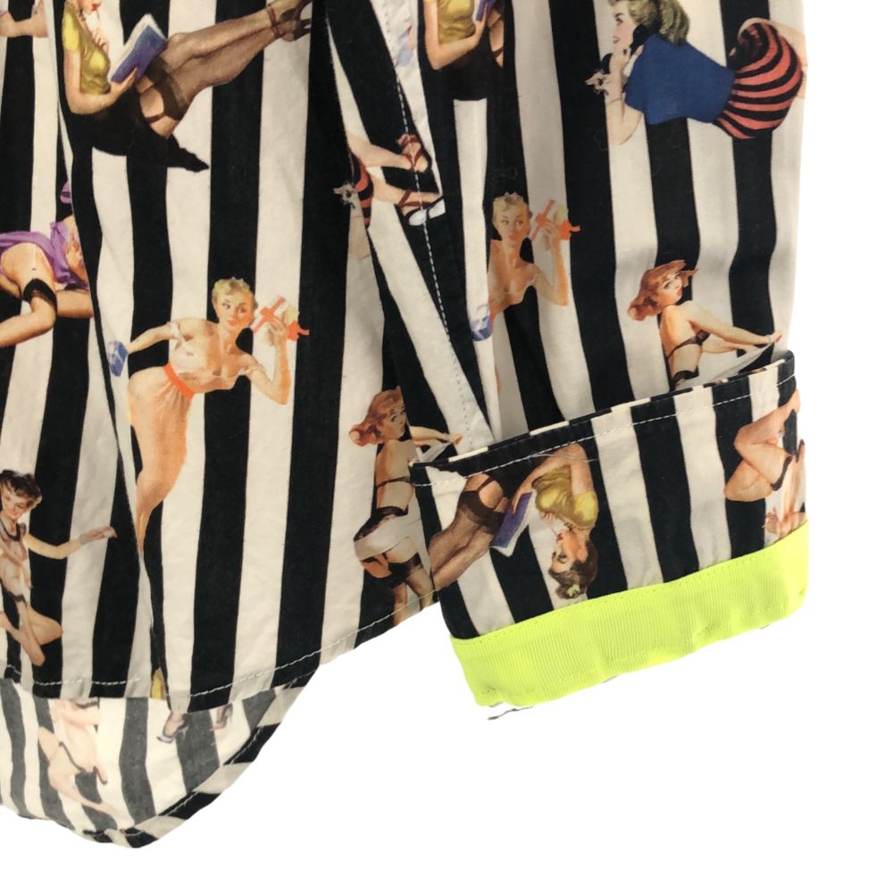 MSGM エムエスジーエム ストライプ 長袖 ボタンダウンシャツ 41 メンズ