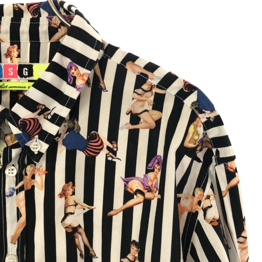 MSGM エムエスジーエム ストライプ 長袖 ボタンダウンシャツ 41 メンズ