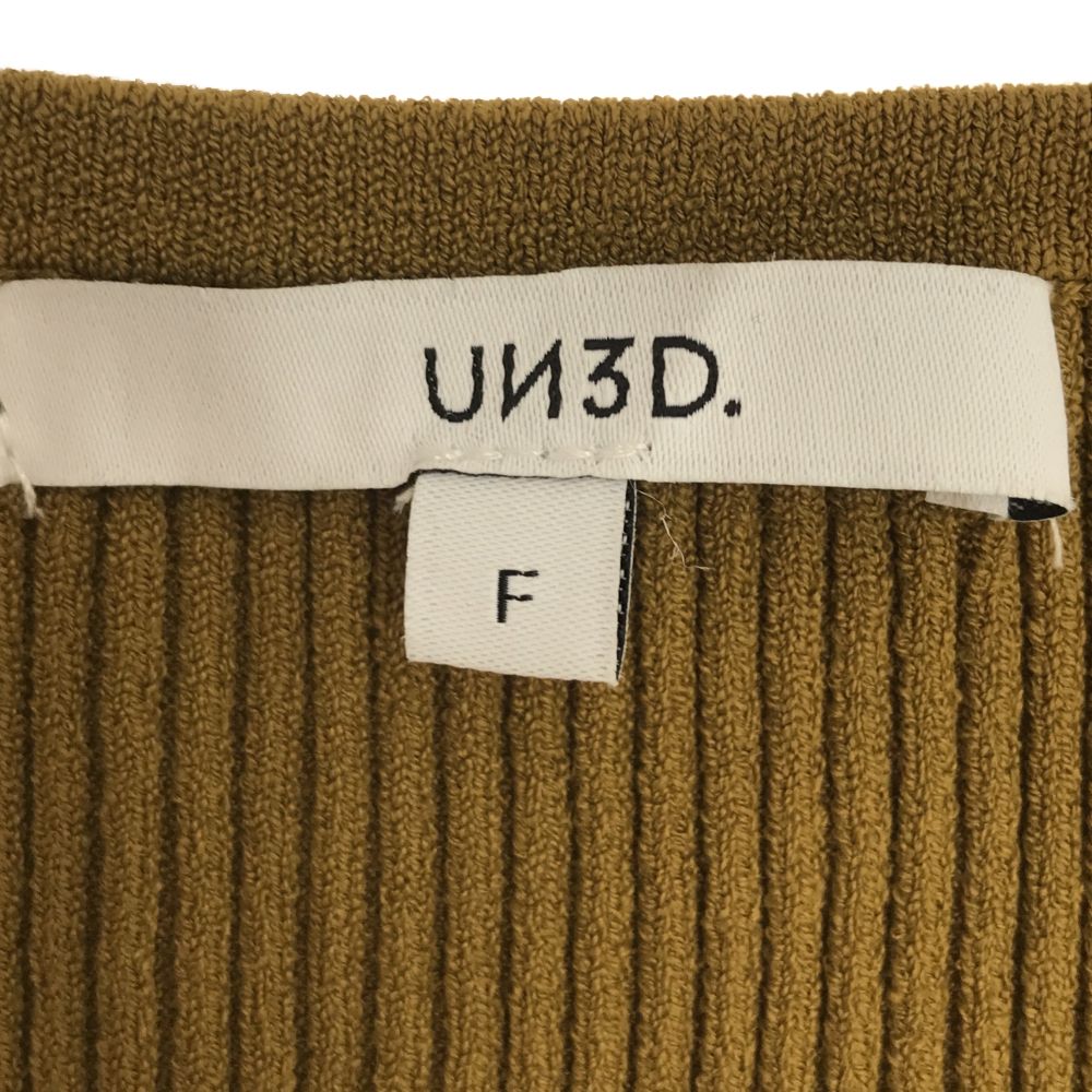 UN3D. アンスリード ノースリーブ ワンピース F カーキ レディース