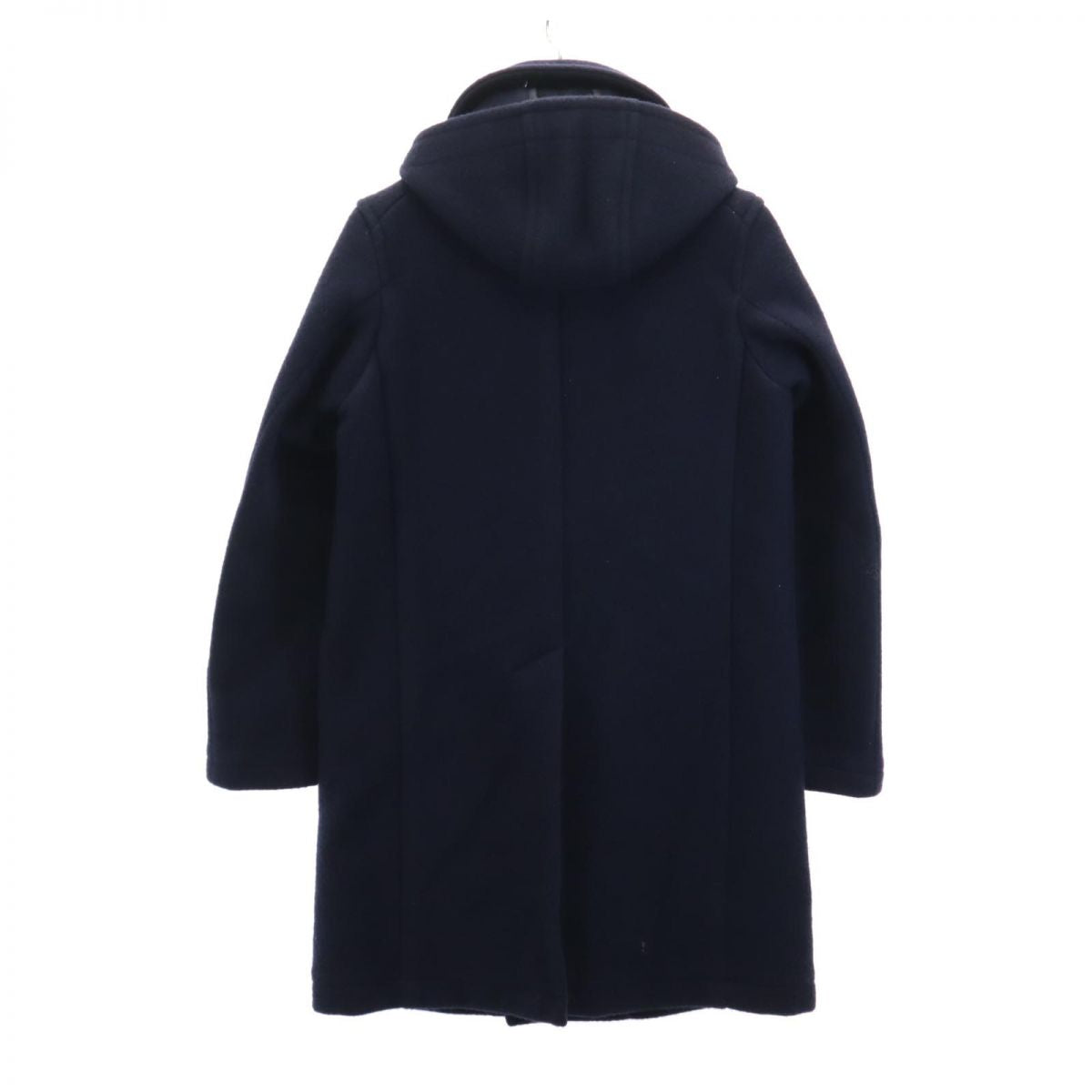 Danton ダントン 日本製 長袖 ウールブレンド コート 34 ネイビー くるみボタン レディース