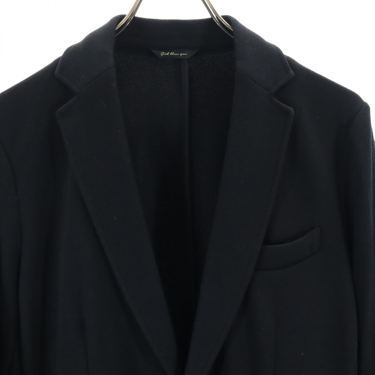 未使用 nano universe ナノユニバース ストレッチ テーラードジャケット S ブラック メンズ