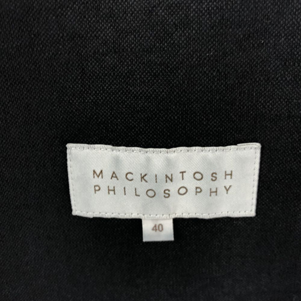 MACKINTOSH PHILOSOPHY マッキントッシュフィロソフィー 長袖 テーラードジャケット 40 ネイビー リネンブレンド レディース