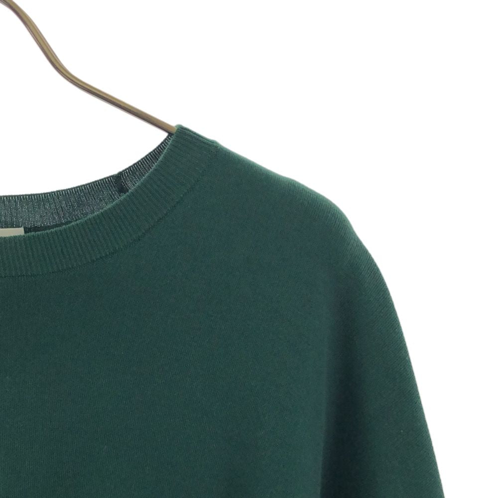 ENFOLD エンフォルド 長袖 4wayハイゲージコットン ニット 38 グリーン セーター レディース