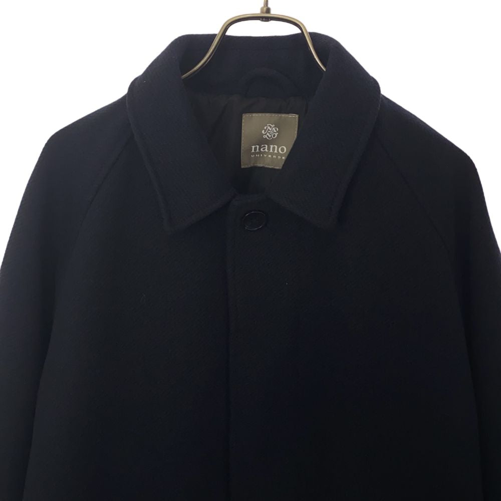 未使用 ナノユニバース 長袖 テックカルゼバルカラー コート XL ネイビー nano universe レディース